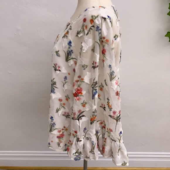 For Cynthia Bell Sleeve Floral Top size large - Picture 6 of 10